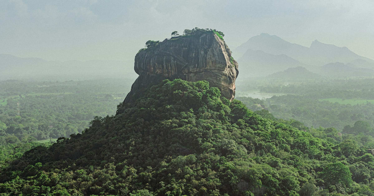 Sigiriya Lion Rock fortress rising above the jungle in Sri Lanka