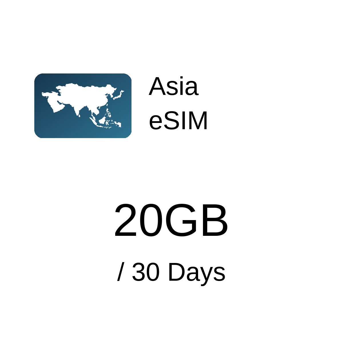 Asia eSIM - 20GB / 30 Days