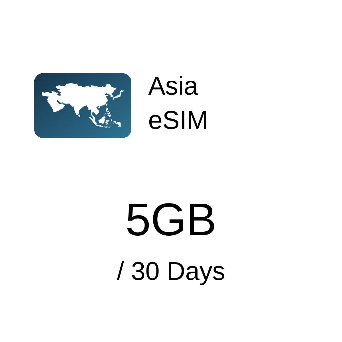 Asia eSIM - 5GB / 30 Days