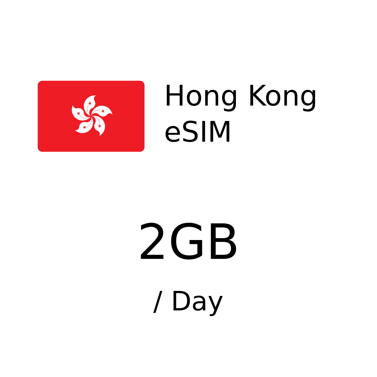 Hong Kong (China) eSIM - 2GB / Day
