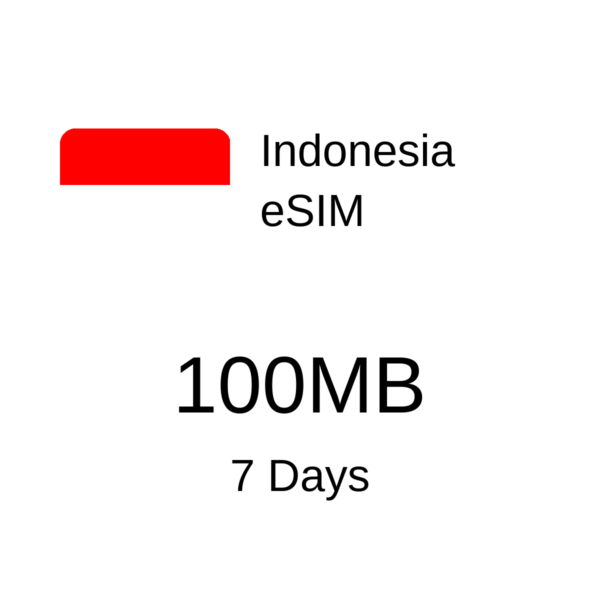 Indonesia eSIM - 100MB / 7 Days