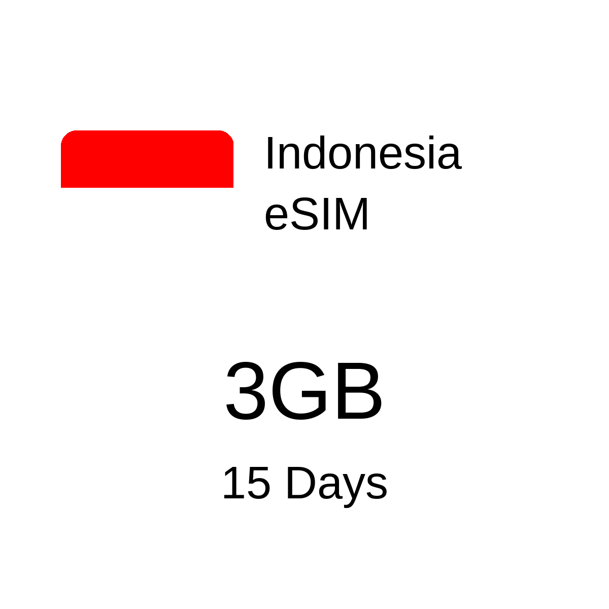 Indonesia eSIM - 3GB / 15 Days