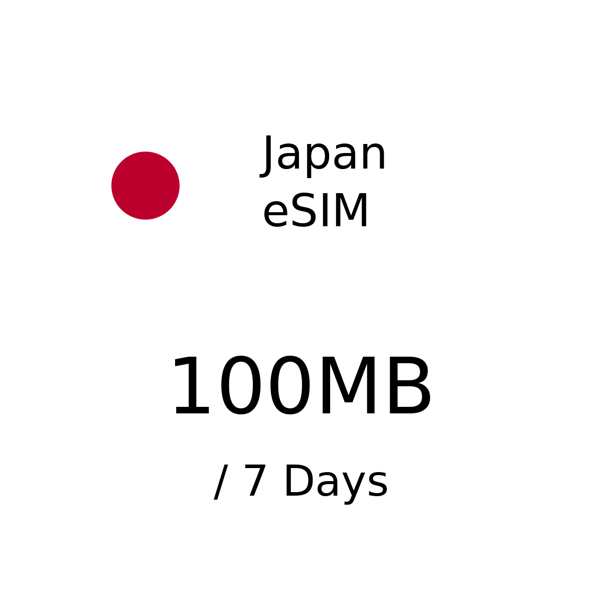 Japan eSIM - 100MB / 7 Days