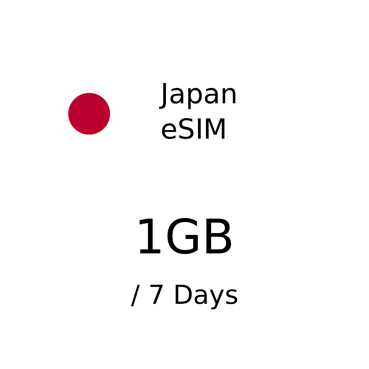 Japan eSIM - 1GB / 7 Days