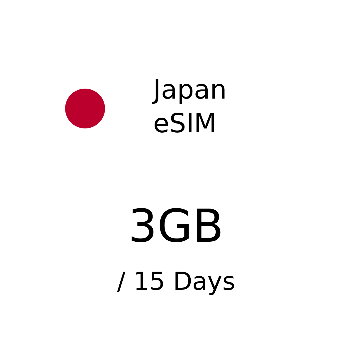 Japan eSIM - 3GB / 15 Days
