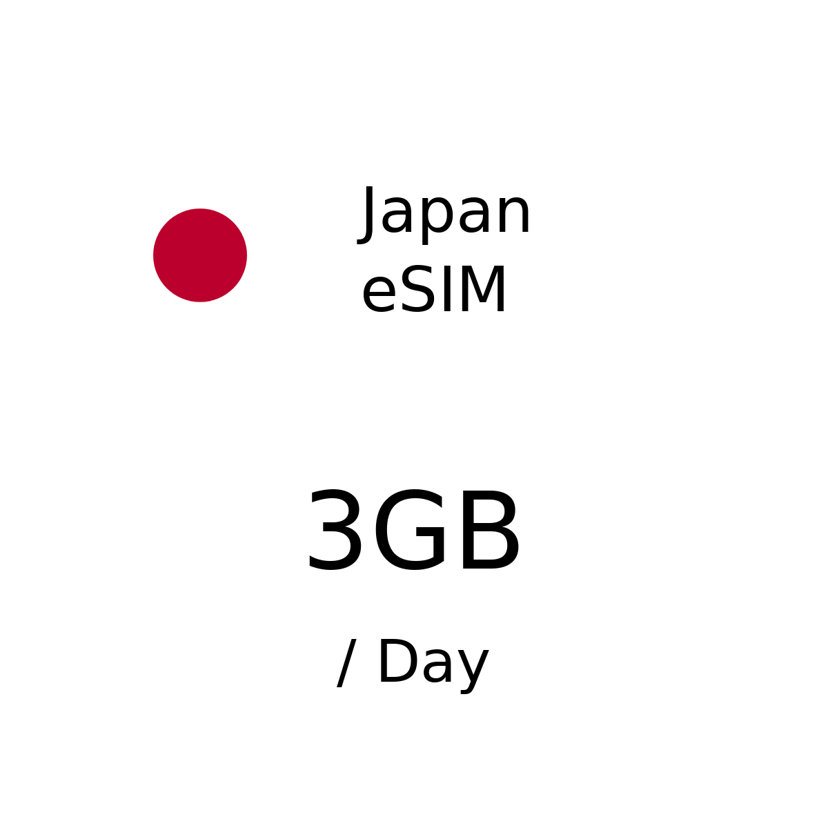 Japan eSIM - 3GB / Day