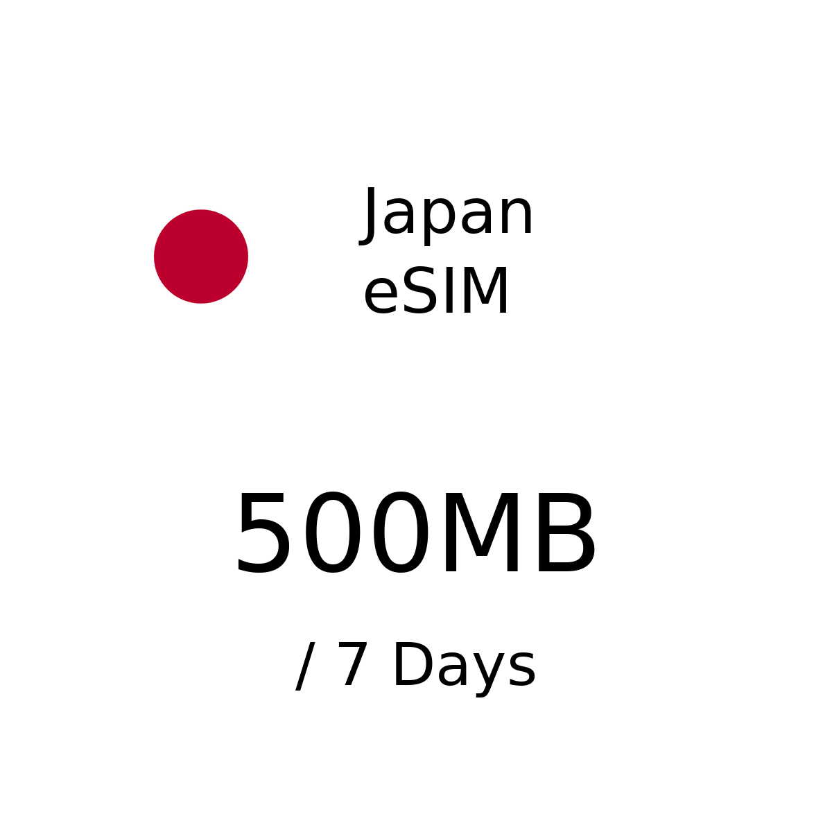 Japan eSIM - 500MB / 7 Days