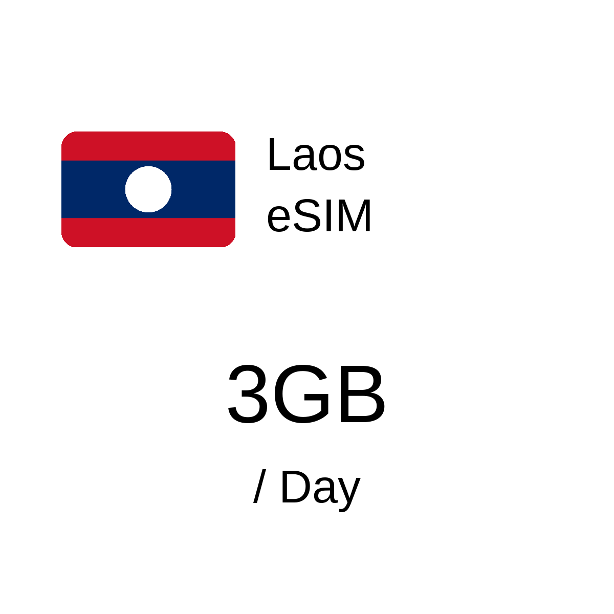 Laos eSIM - 3GB / Day