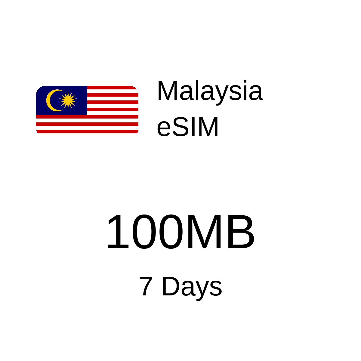 Malaysia eSIM - 100MB / 7 Days