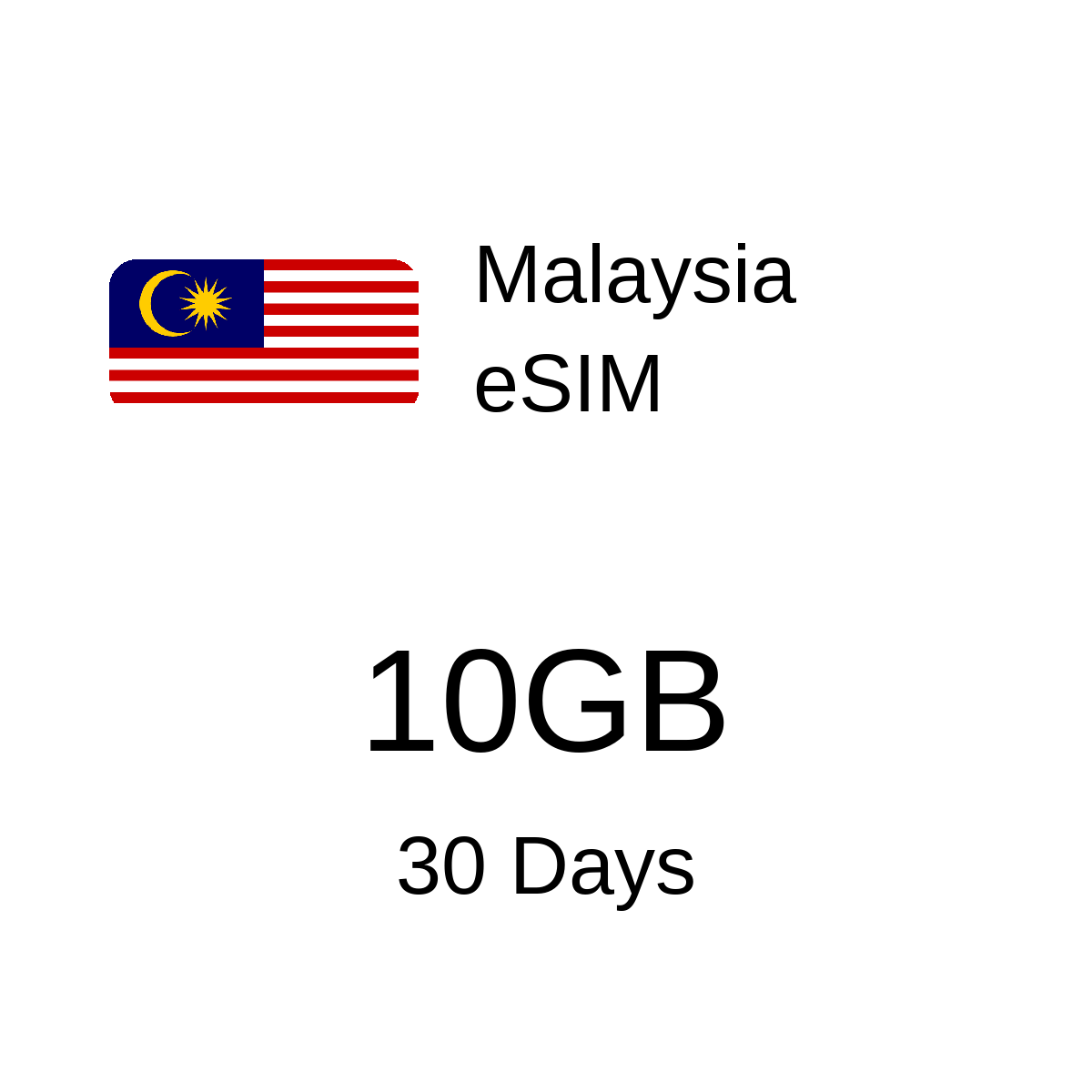 Malaysia eSIM - 10GB / 30 Days