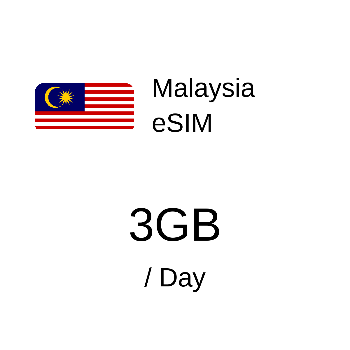 Malaysia eSIM - 3GB / Day