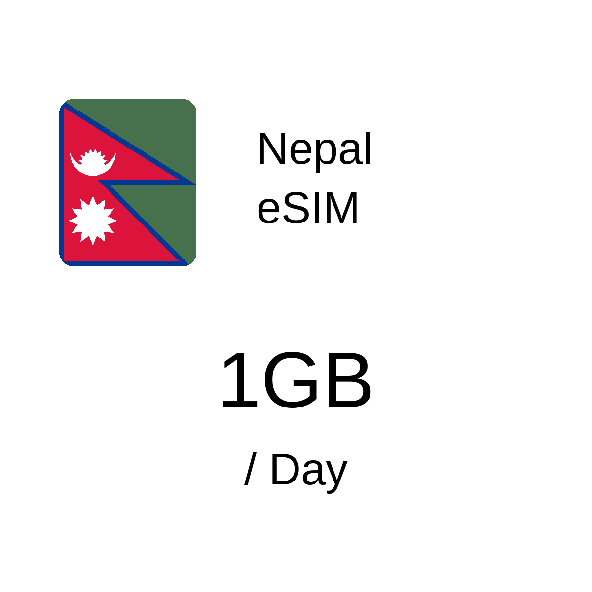 Nepal eSIM - 1GB / Day