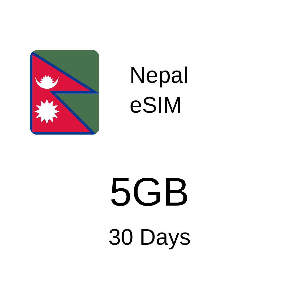 Nepal eSIM - 5GB / 30 Days