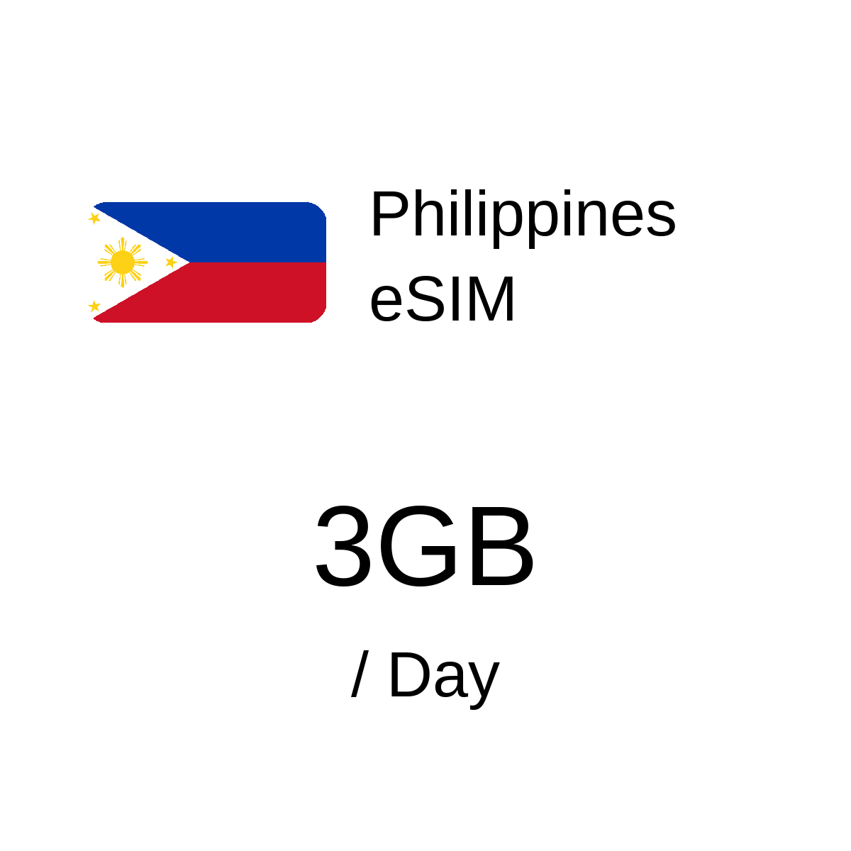 Philippines eSIM - 3GB / Day