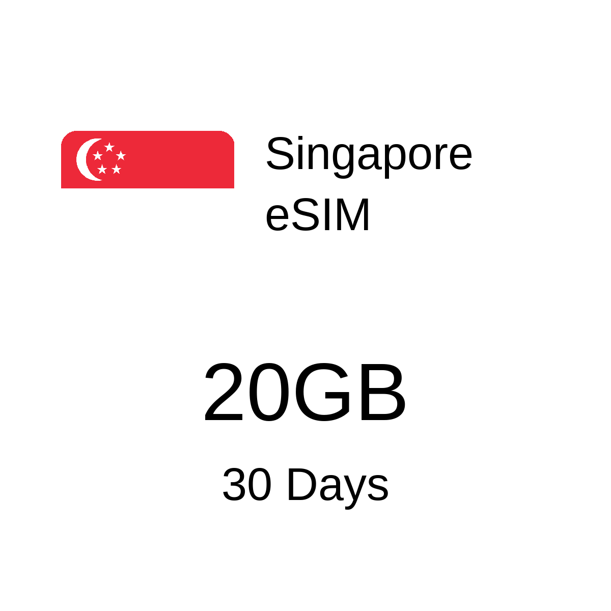 Singapore eSIM - 20GB / 30 Days