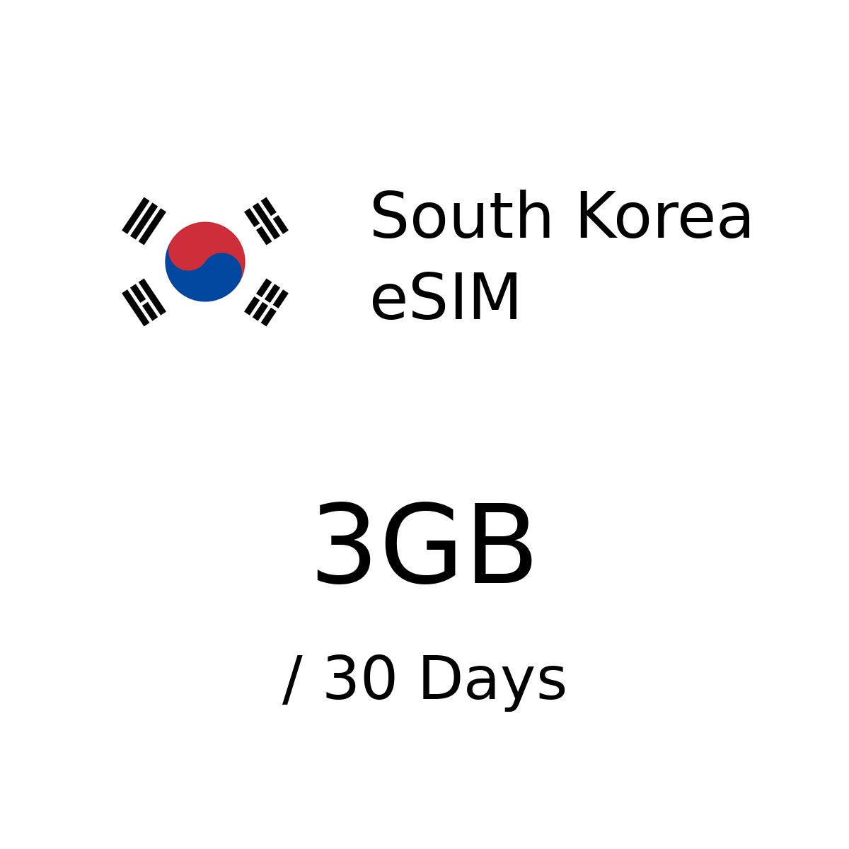 South Korea eSIM - 3GB / 30 Days