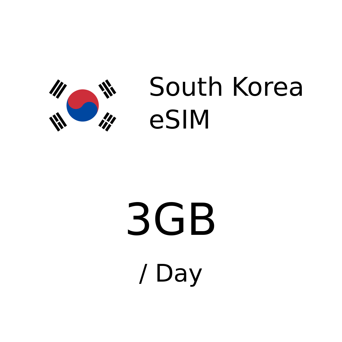 South Korea eSIM - 3GB / Day