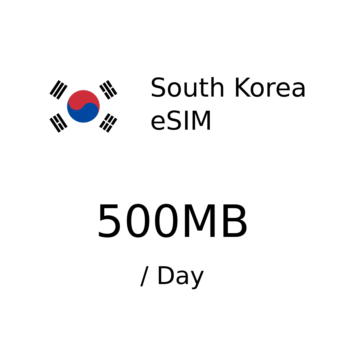 South Korea eSIM - 500MB / Day