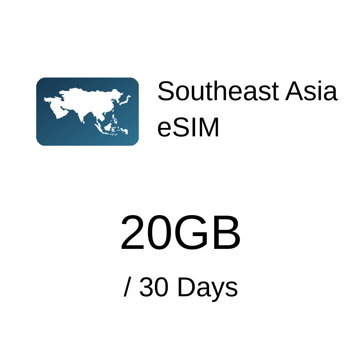 Southeast Asia eSIM - 20GB / 30 Days