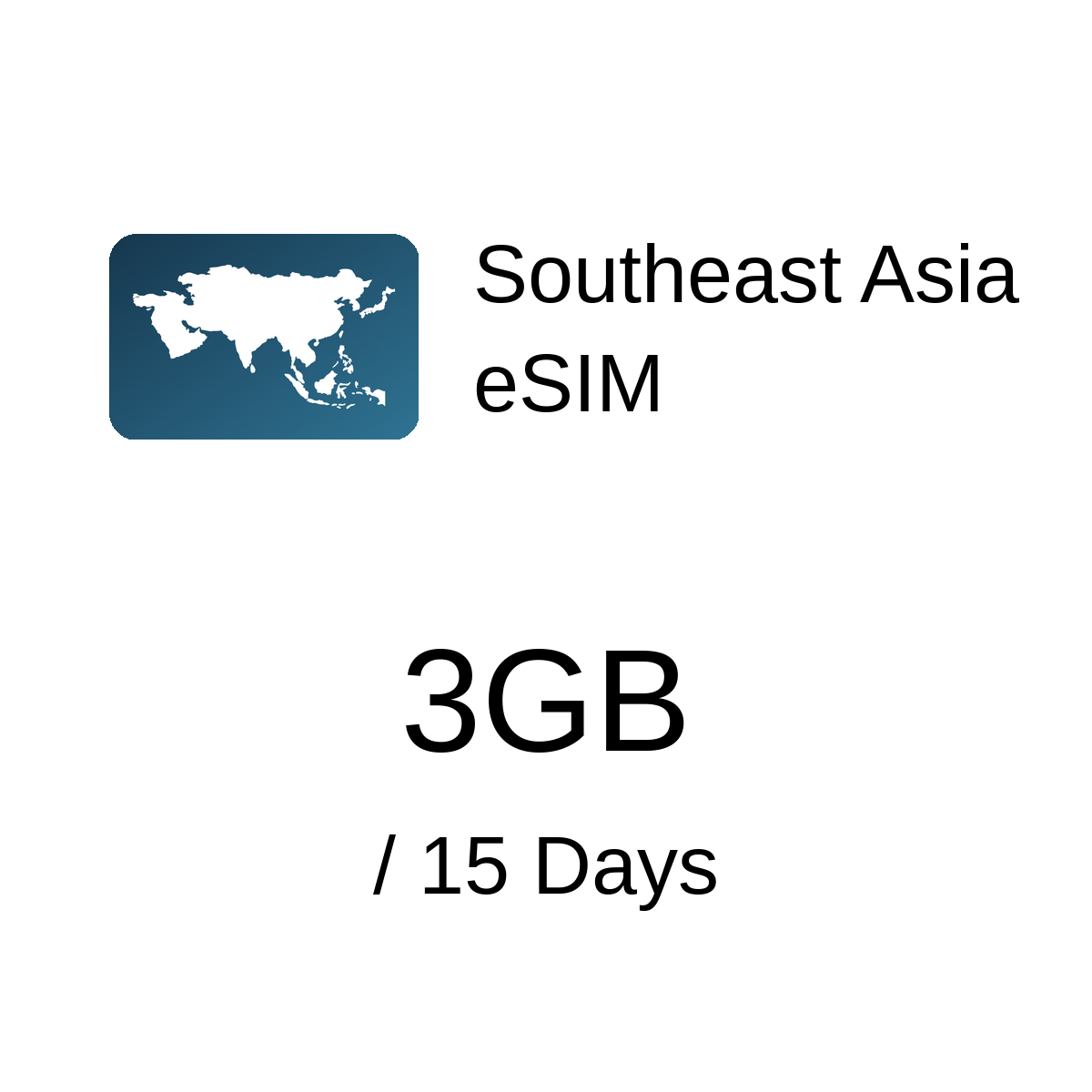 Southeast Asia eSIM - 3GB / 15 Days