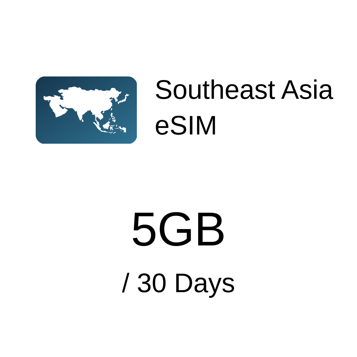 Southeast Asia eSIM - 5GB / 30 Days
