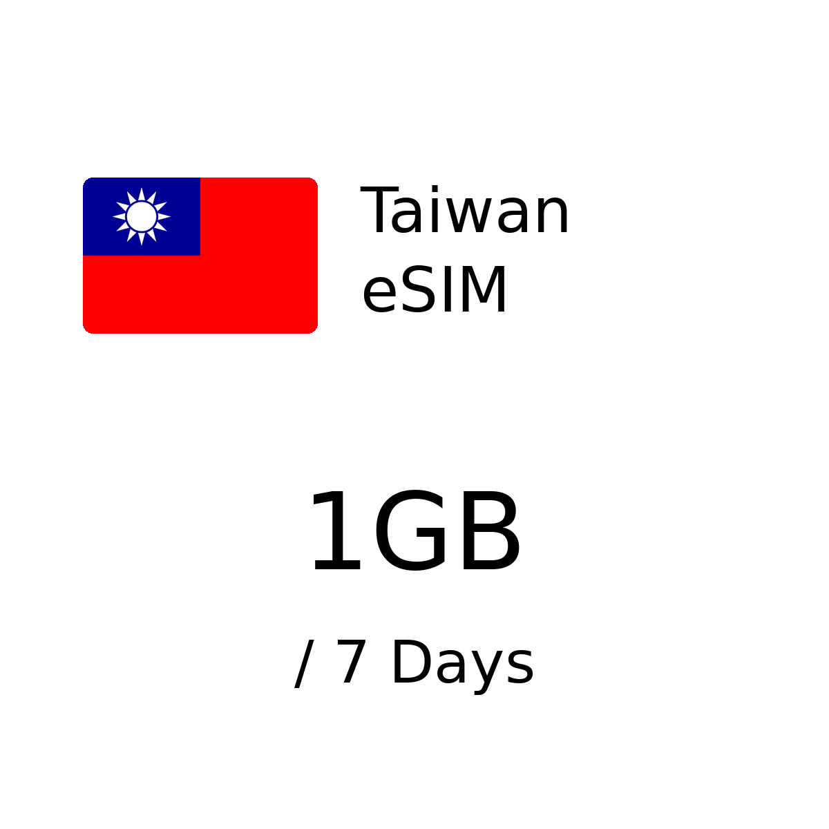 Taiwan eSIM - 1GB / 7 Days