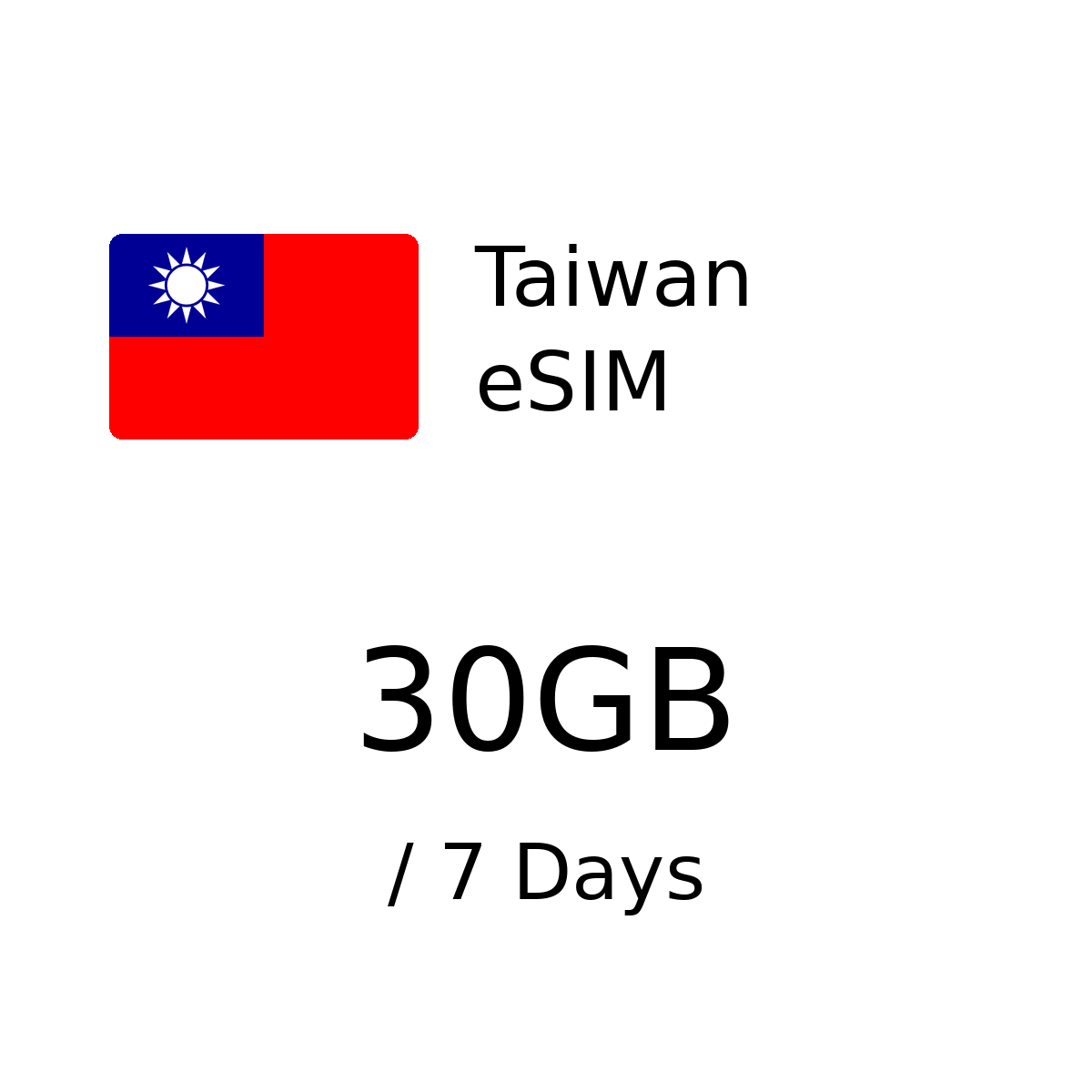 Taiwan eSIM - 30GB / 7 Days