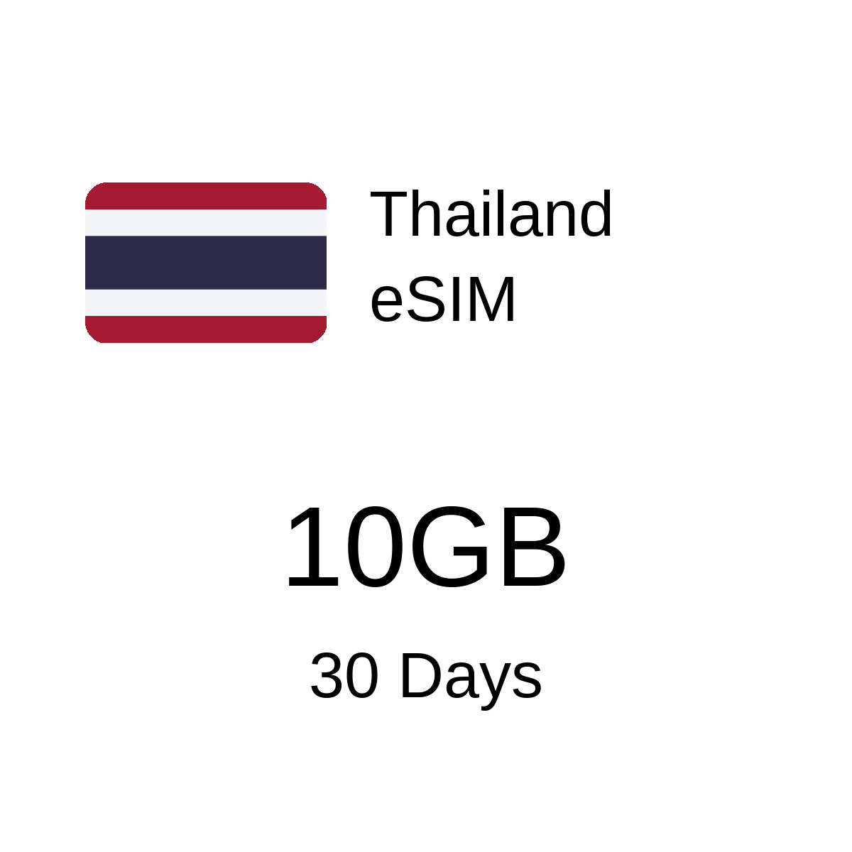 Thailand eSIM - 10GB / 30 Days