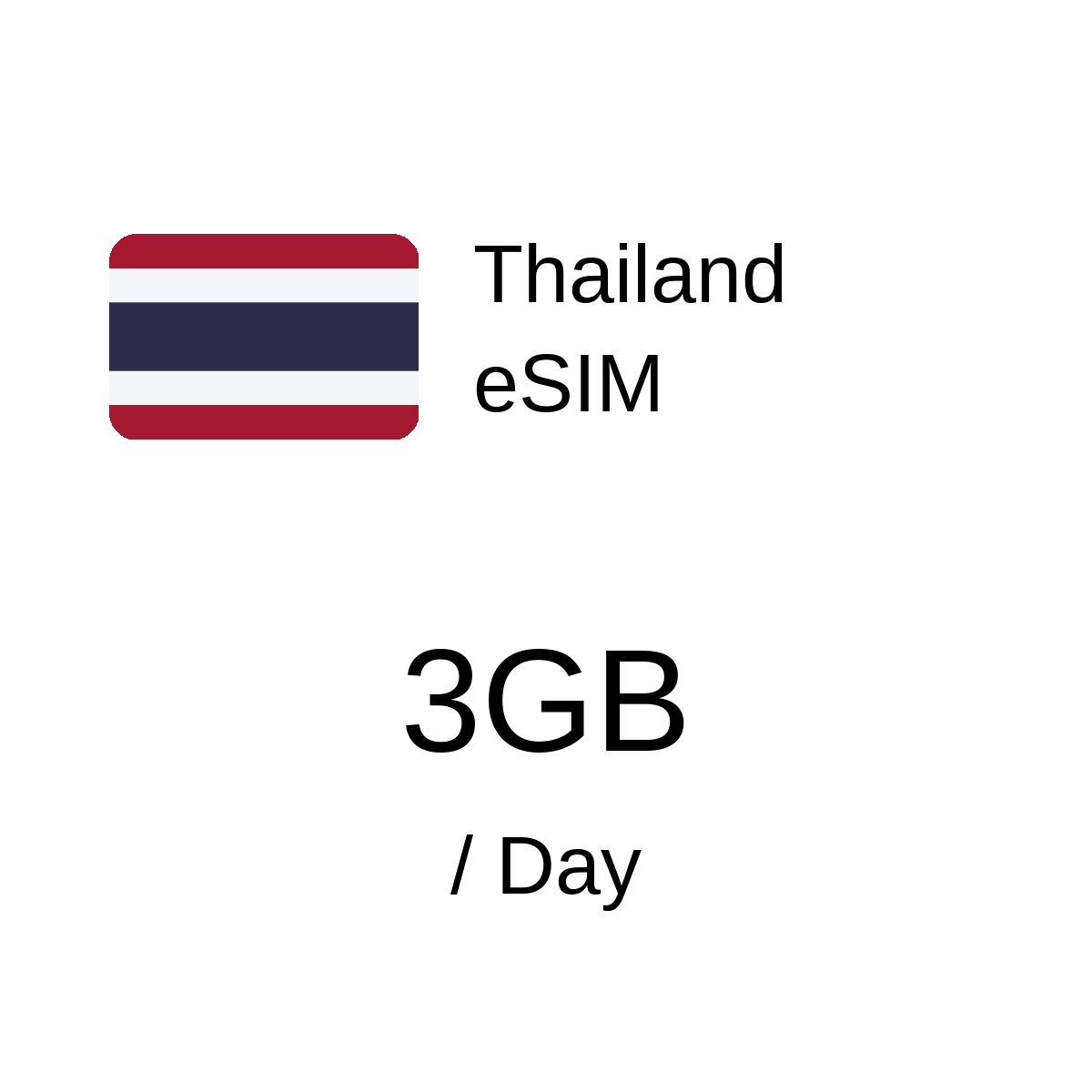 Thailand eSIM - 3GB / Day