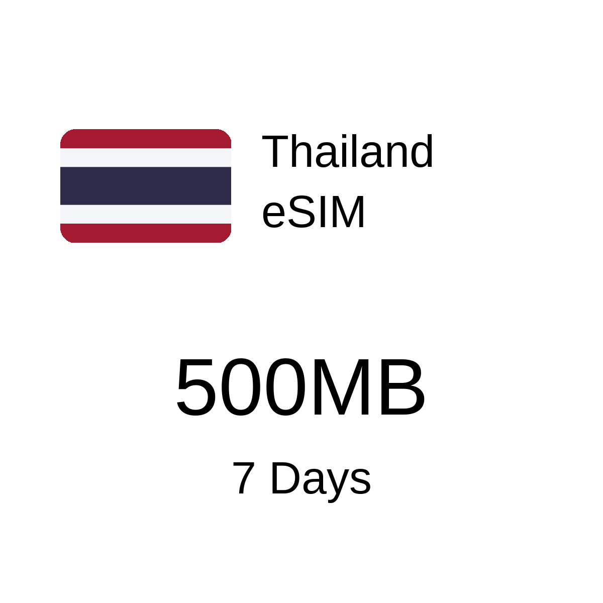 Thailand eSIM - 500MB / 7 Days