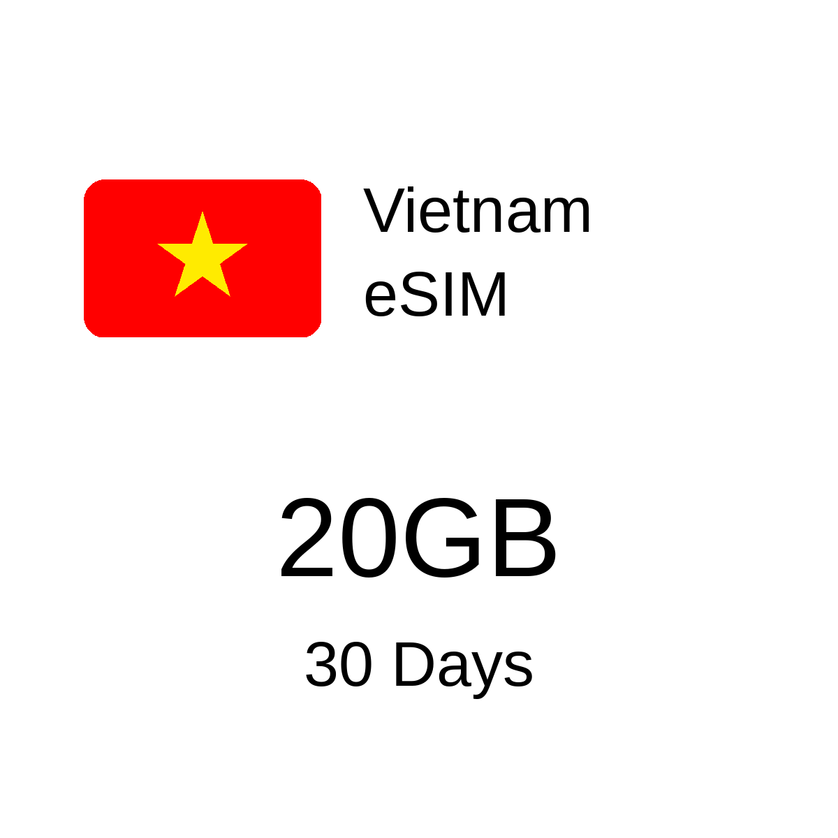 Vietnam eSIM - 20GB / 30 Days