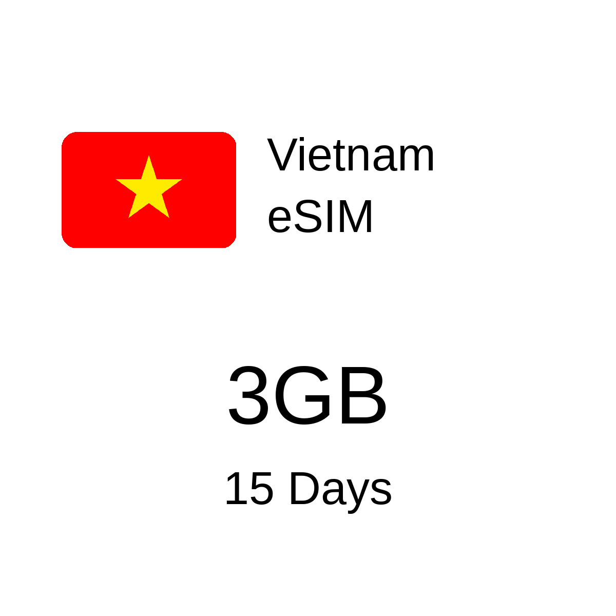 Vietnam eSIM - 3GB / 15 Days