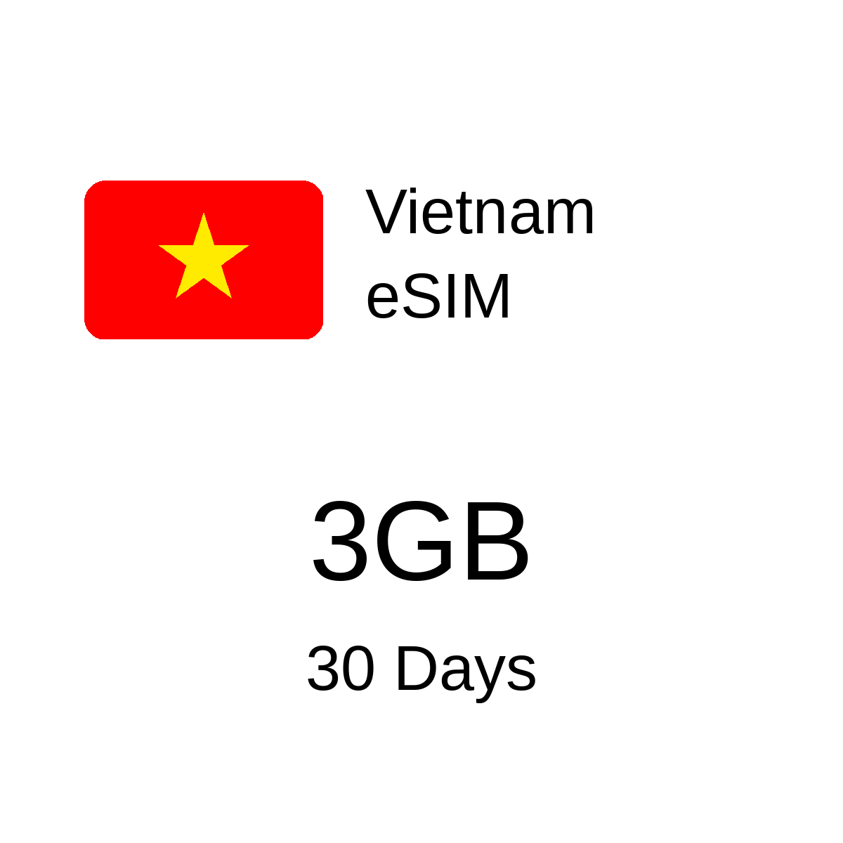 Vietnam eSIM - 3GB / 30 Days